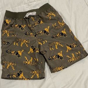 Hanna Andersson 4T Boys Swim Trunks | Toddler Boy’s Bathing Suit With Tigers